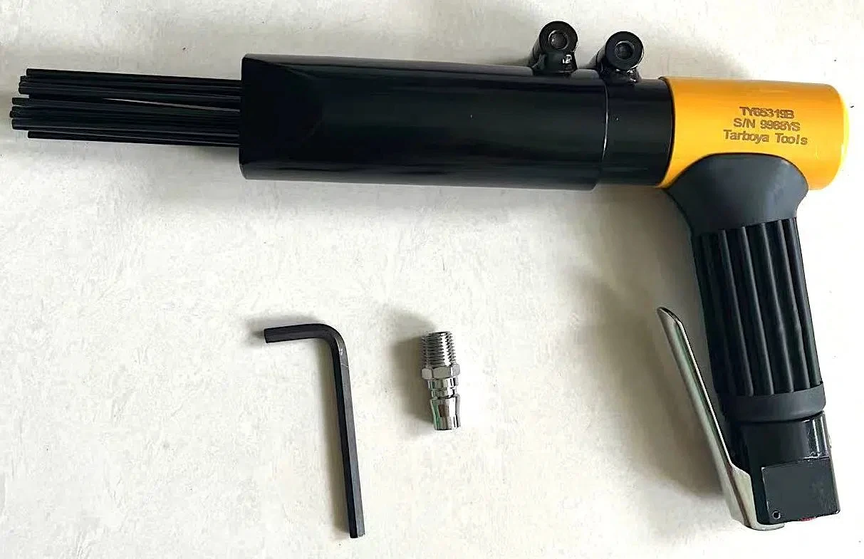 

19 PC Pneumatic Scaler hardened steel s for removing weld slag, rust, paint and dirt. Low vibration 2,700 BPM