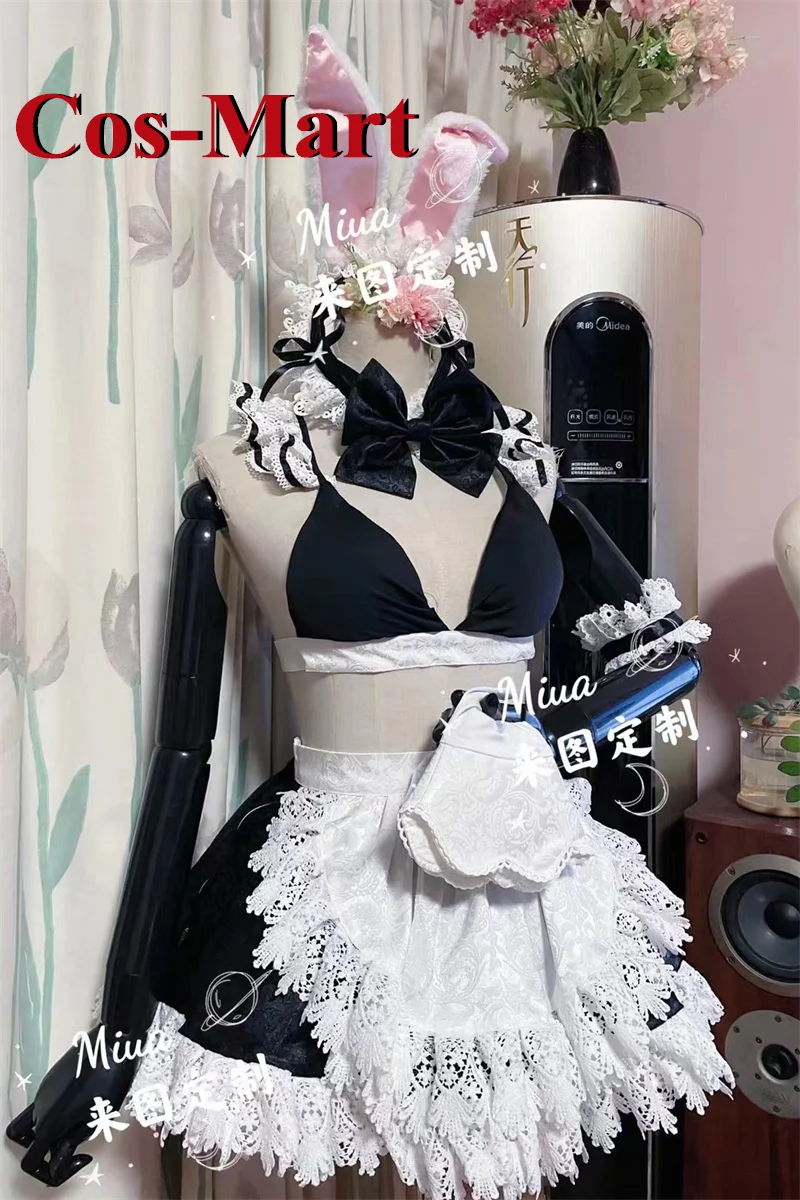 Cos-Mart Anime Eruru Cosplay Costume Lovely Swimsuit Bunny Girl Rabbit Ear Maid Uniform Party Role Play Clothing Custom-Make