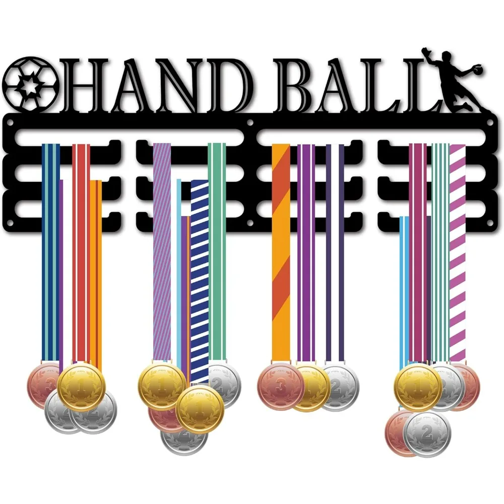 Cintres pour médailles de Handball, présentoir pour médailles, support de sport en métal suspendu pour athlètes, prix, décoration murale en fer, kit de fabrication