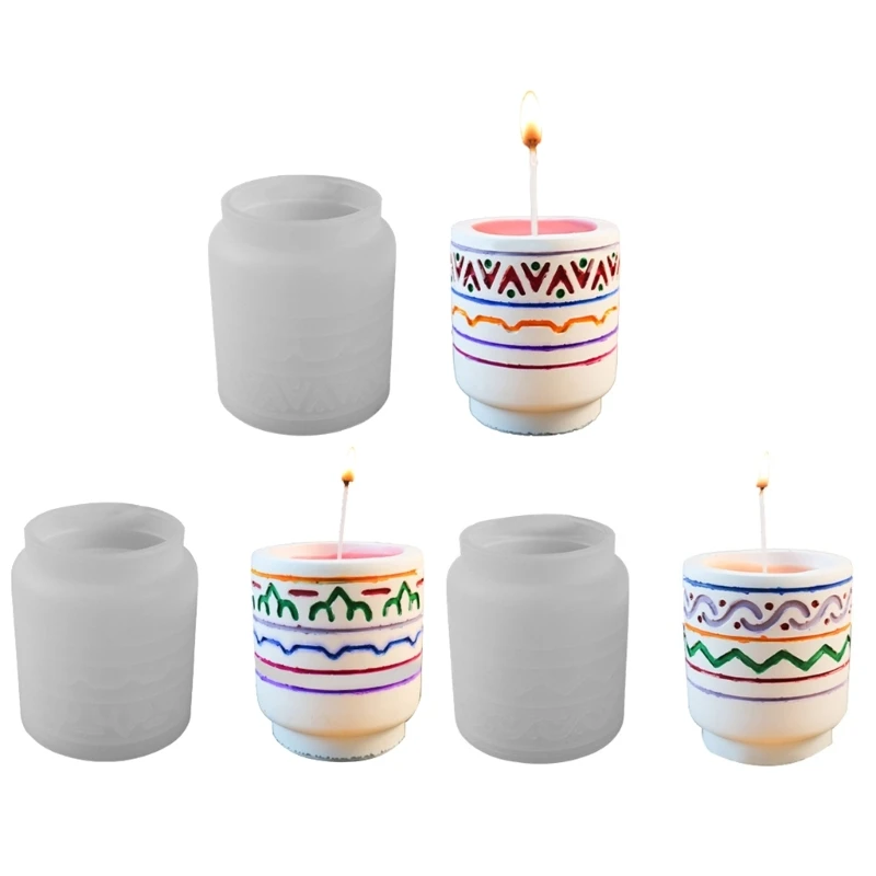 

DIY Jar Shaped Candle Cup Silicone Mold Desktop Decoration Ornament Flowerpot Pen Holder Jewelry Storage Box Epoxy Resin Mould