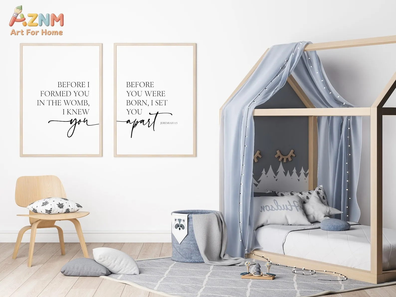 Before I Formed You In The Womb I Knew You Nursery Bible Verse Wall Art, Jeremiah 1:5 Scripture Signs, Christian Decor