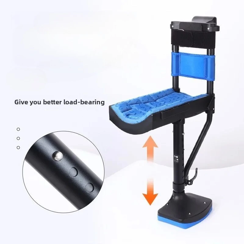 

Adults Adjustable Crutch Ergonomic Hands Free Crutches Knee Crutch for Adult Mobility Aids Device Walking Stick Support Crutches