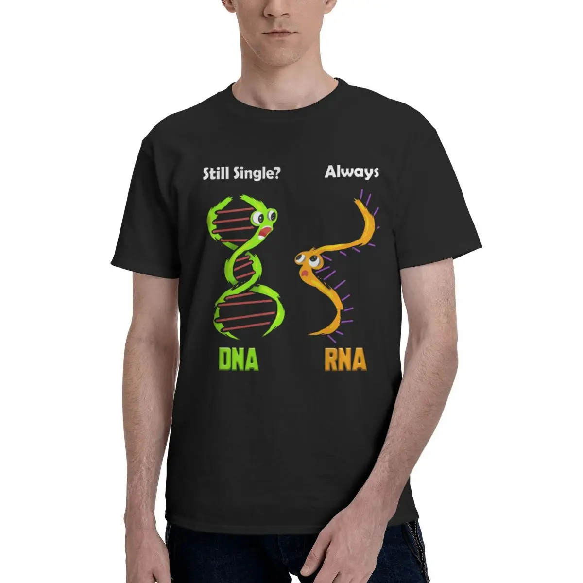 Men Funny Biology Proud Biologist Microbiology DNA RNA Trending T Shirt Vintage Oversized O-neck Cotton Sleeve T Shirt Homme