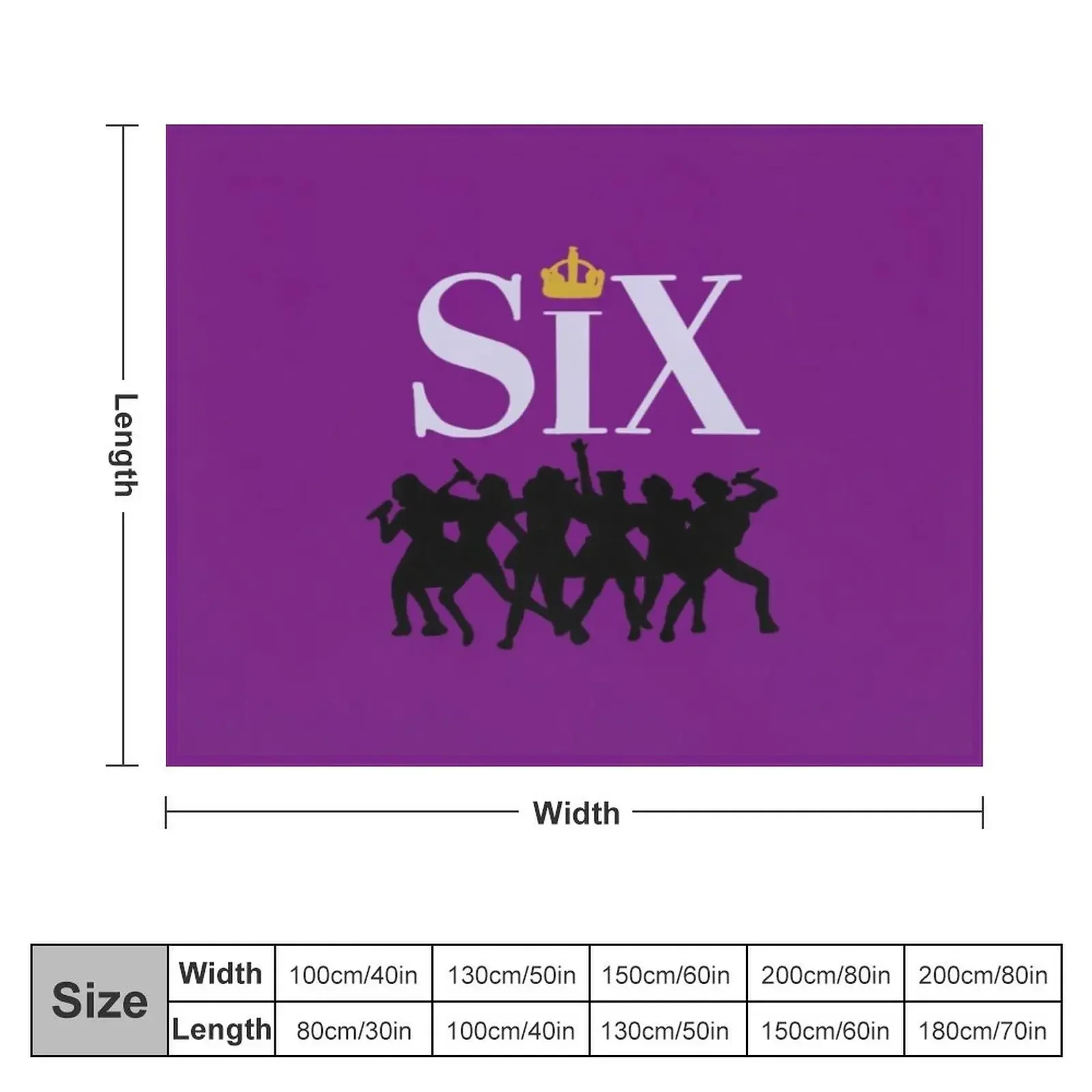 six the musical playbill Throw Blanket Furry Personalized Gift Blankets