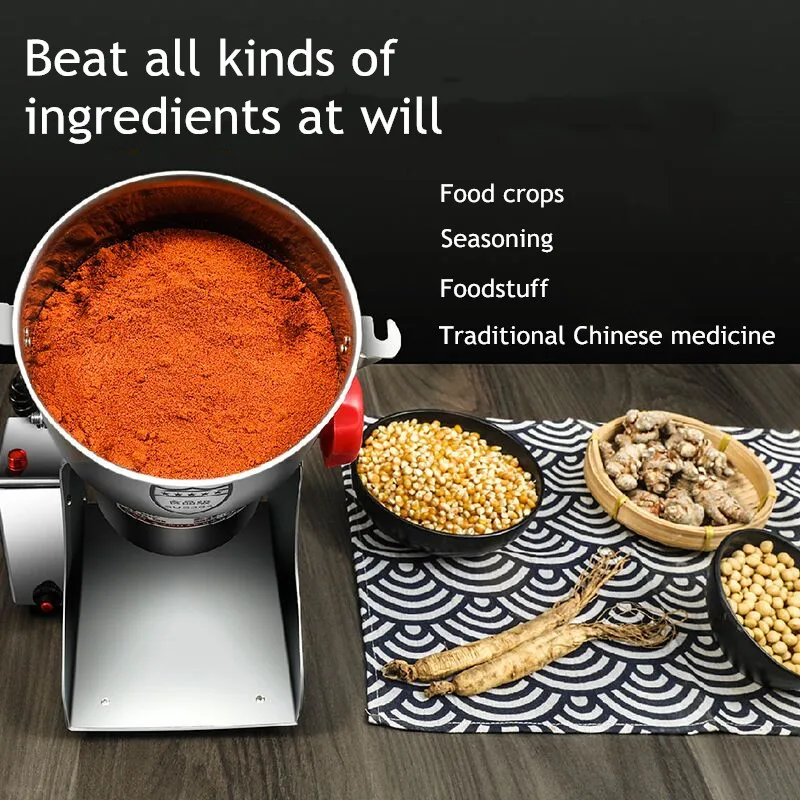 Kommerzielle elektrische 2500 g Gewürzmühle, Keramikklinge, Kunststoffgehäuse für den Außenbereich, Mixer und Kaffeemühle