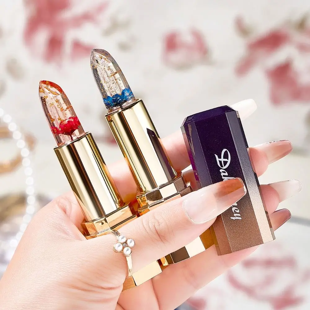 Batom hidratante com mudança de cor e temperatura, nutritivo, à prova d'água, brilho labial, hidratação anti-secagem