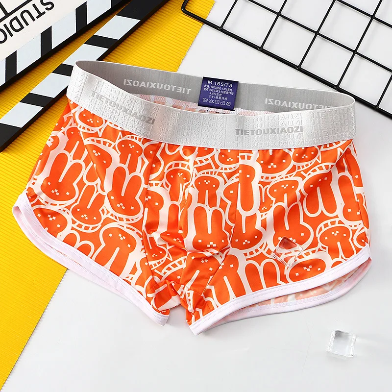 ANDERSON TALISCA New Print Thin Underwear Men Boxer Para Hombre Man Penis Mens Boxers Calzoncillos Cuecas Masculinas M-3XL S043