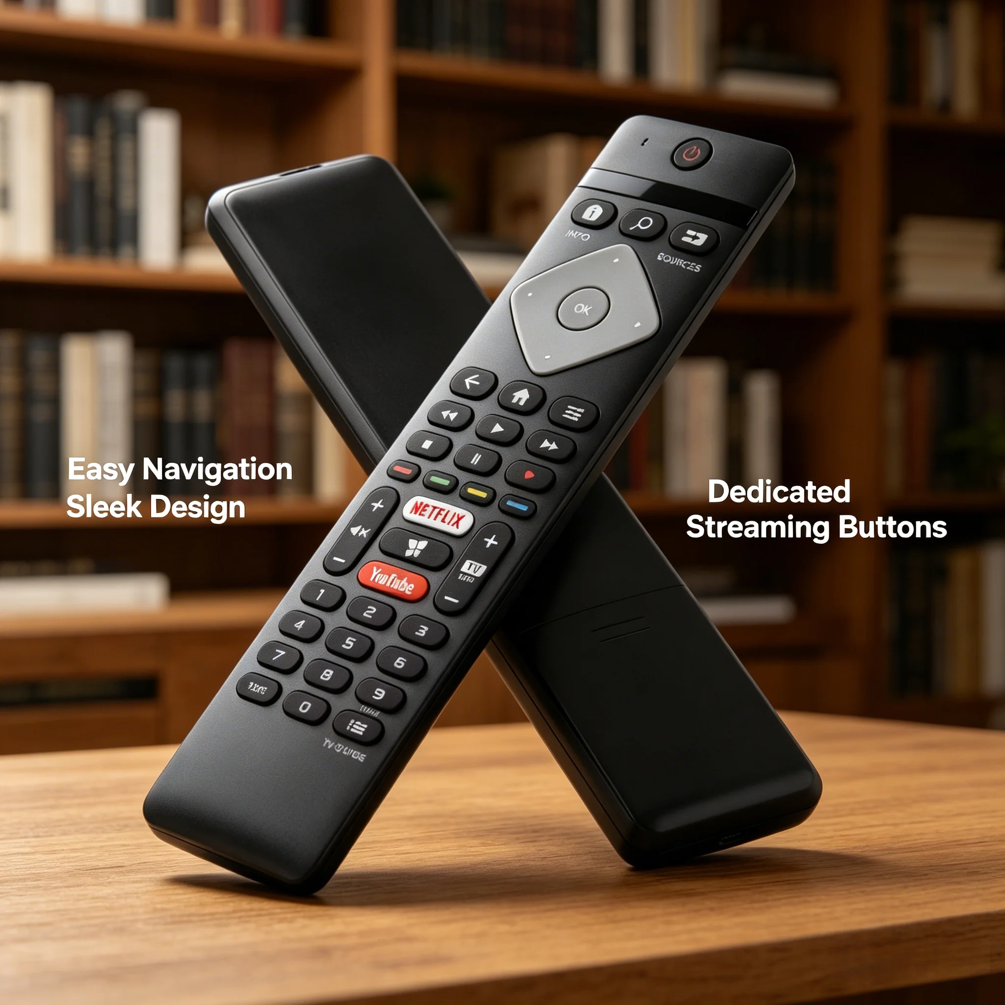 Smart TV Remote Control Replacement with Built-in Netflix & YouTube Keys for Flat Panel LED LCD Televisions BRC0884305/01