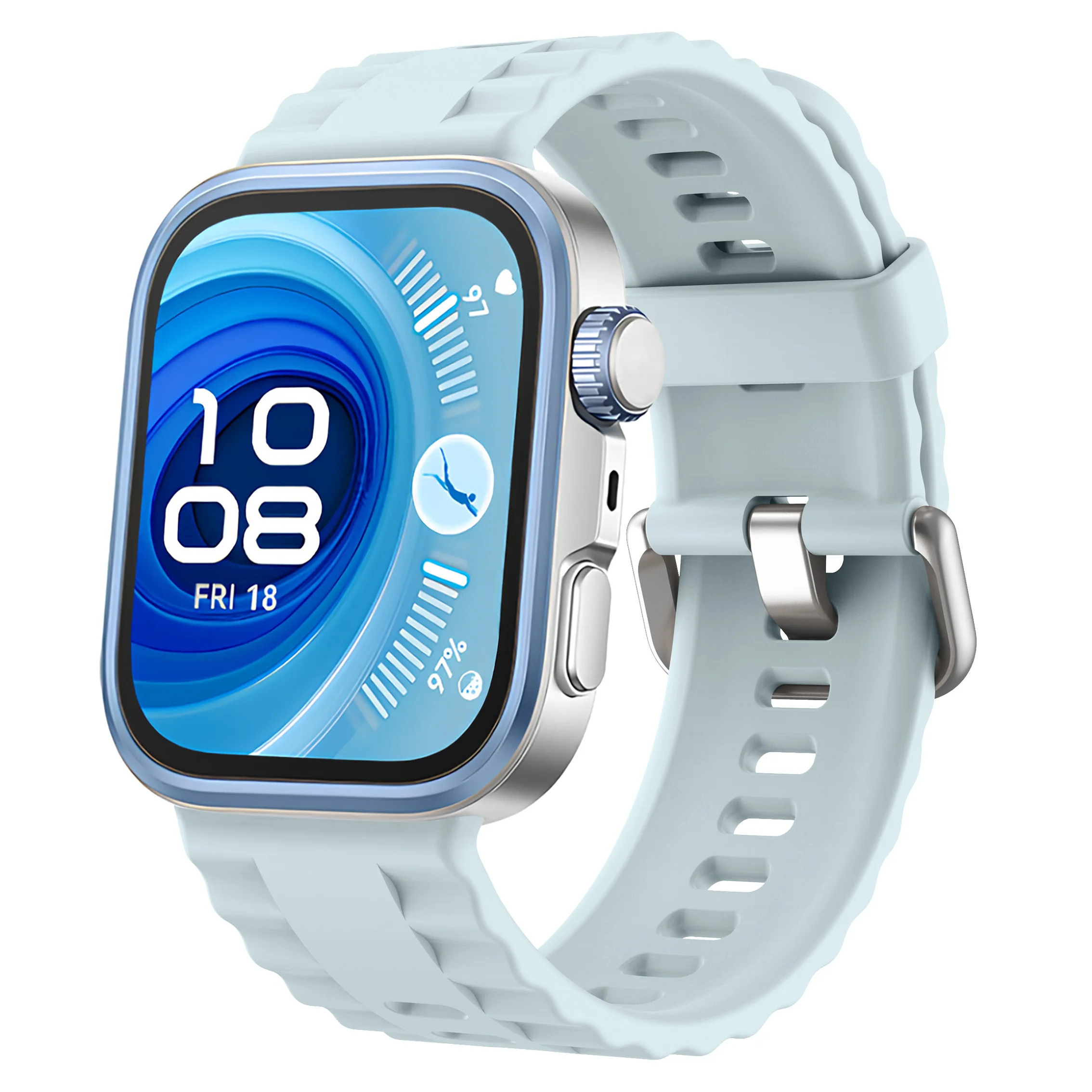 Suitable for Huawei Watch Fit4pro/fit4/fit3 Strap Wave Design Silicone Sports Sweatproof Breathable/Fashionable Smart Strap image 2