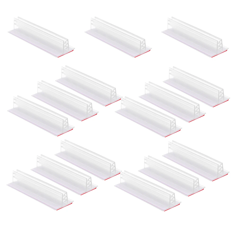 

15Pcs Ad Clip PVC Soft Tooth Display Holder for Signs Tags Labels Self Adhesive Snap Fastener for Supermarkets Retail Stores
