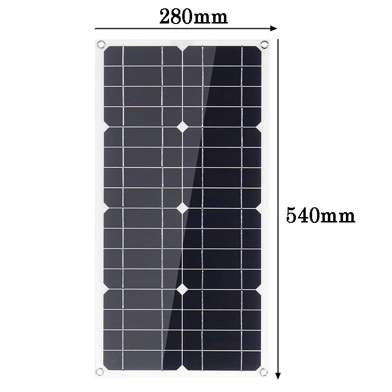 Single Crystal 600W Solar Panel Kits 12V Solar Panel Dual USB 18V 5V DC Flexible Solar Charger For Camping Car RV Battery Charg