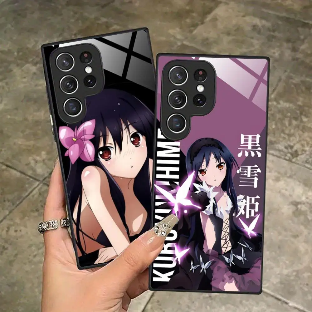 Accel World Kuroyukihime Phone Case for Samsung Galaxy A56 55 54 53 52 51 36 35 34 23 16 15 5G Glass Cover Smartphone Cover