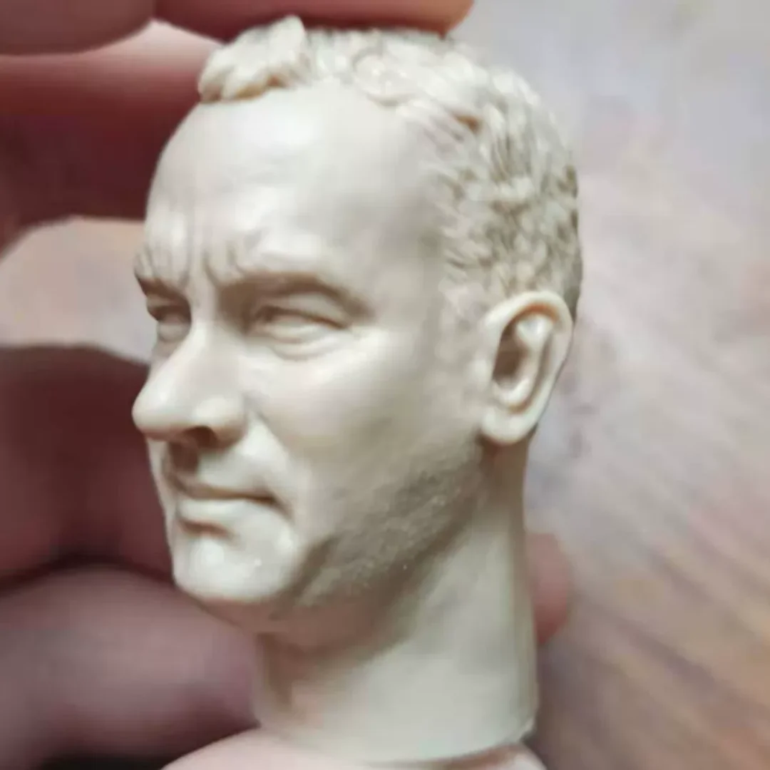 Tom Hanks Unpainted Head Sculpt  1 /6 Scale Unpainted Actor  1/6 Scale  Anime  Soldier Model For 12Inch Action FigureToys