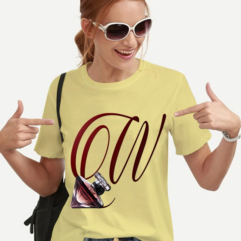 

Повседневная желтая футболка Faion I Love Perfume, ультратонкая футболка с длинным воротником Sve Henry для женщин, молодежный тренд 2023, осень