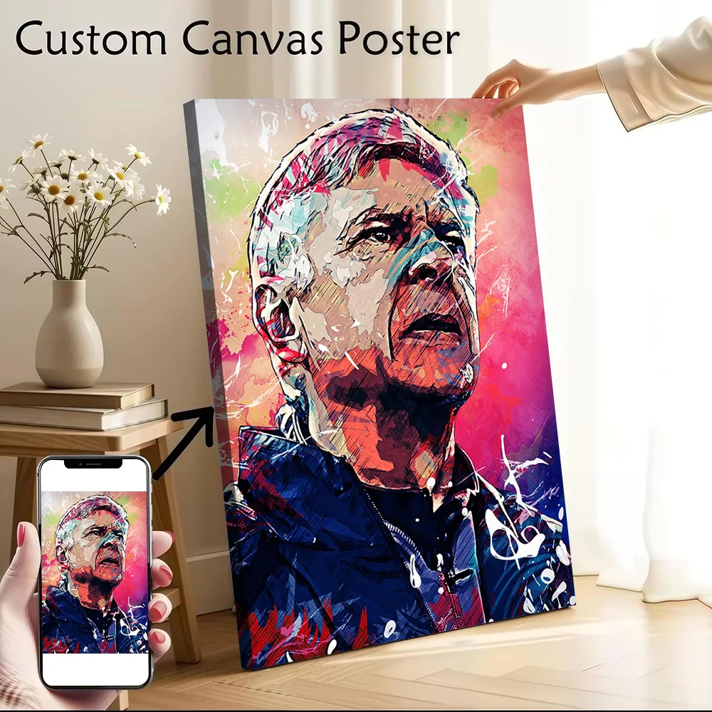 Póster en lienzo de ARSENE WENGER, arte de pared personalizable, imagen impresa de alta calidad para decoración del hogar especializada y temática, sala de estar