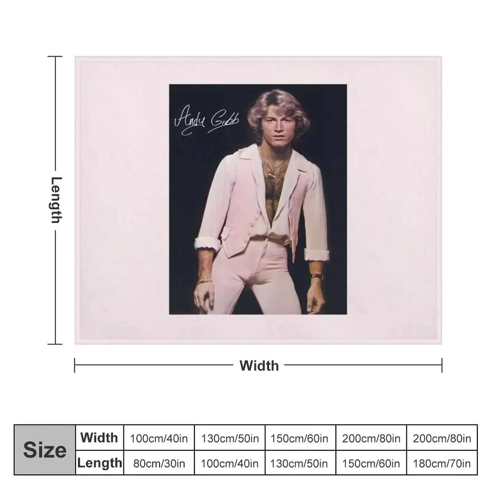 Andy Gibb poster Throw Blanket Soft Personalized Gift Baby Blankets