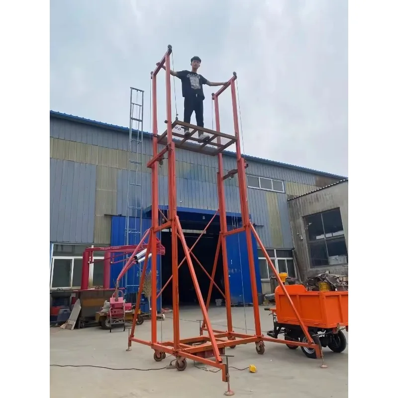 Electric Hydraulic Scissor Lift 4-18m Aerial Skylift Mobile Steel Lifter Scaffolding with 6m 8m 10m 12m 14m Heights