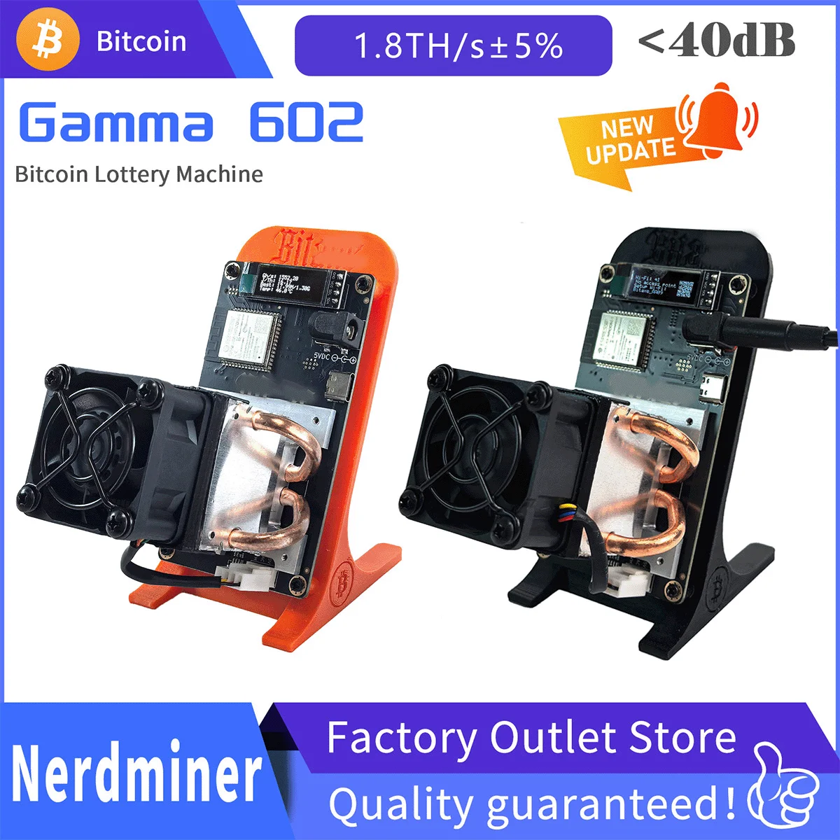 NUEVO Bitaxe Gamma 602, Minero de Bitcoin de 1.8TH/s y 30W, Chip Asic BM1370, Minería Solo BTC en Casa, Máquina de Minería Criptográfica de Código Abierto, Colorida