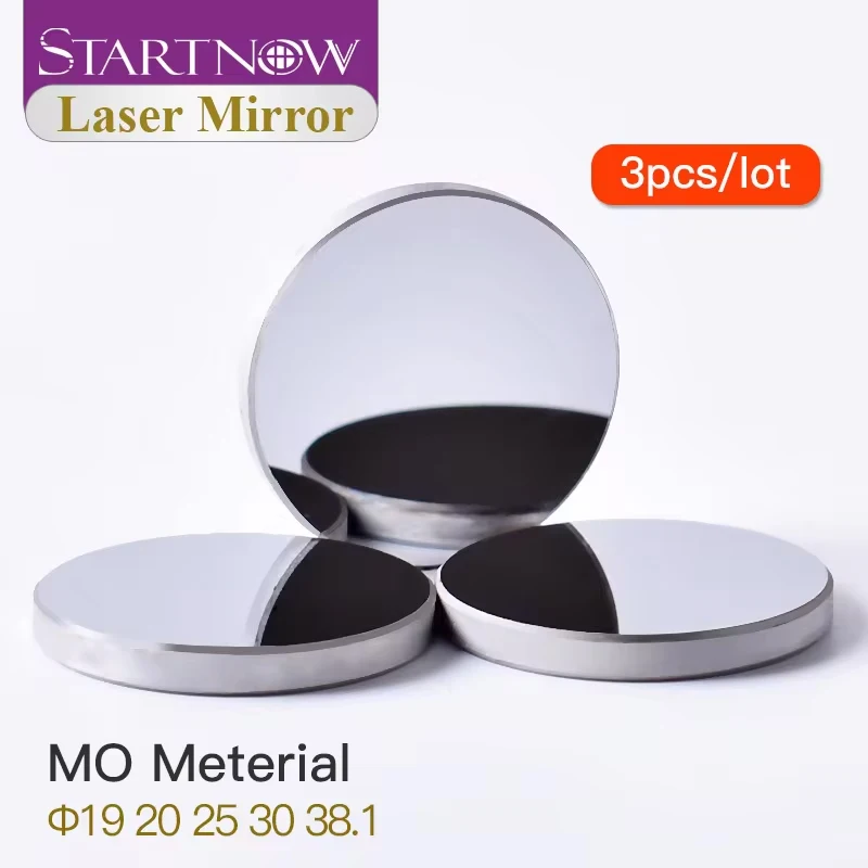 

Startnow 3pcs/lot CO2 Mo Mirror Laser D19 20 25mm 38.1 Laser Reflective Molybdenum Lens For 60W Laser Engraving Equipment Parts