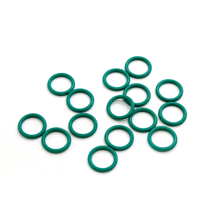 Green FKM Fluorine Rubber O-ring CS Thickness 1mm/1.5mm/2mm/2.4mm OD 4mm-70mm Oil, Acid and Alkali Resistant Rubber Gasket