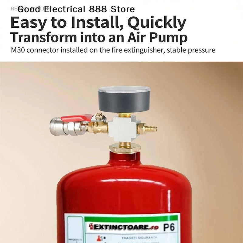 Adaptador de Presión para Tanque de Aire Pequeño de Alta Calidad, Bomba de Aire para Conversión de Extintor, Accesorios para Compresor de Aire Portátil