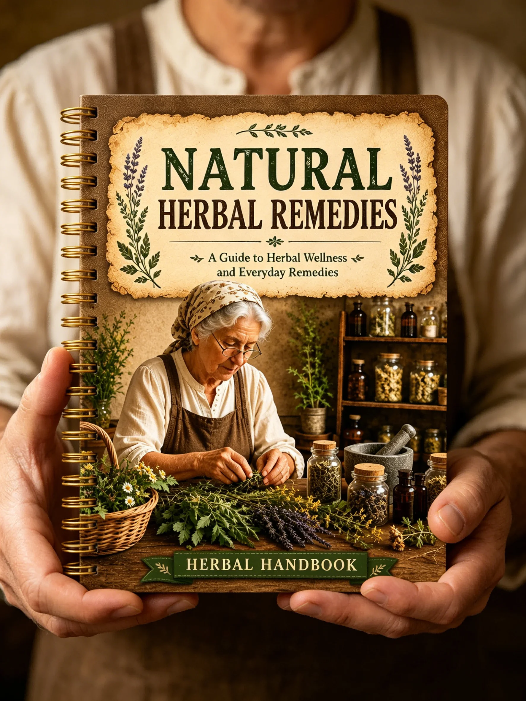 天然ハーブ療法のヴィンテージデザインA5ノート、ハーブレシピ - Herbal Wellness Recipes のレビューと価格