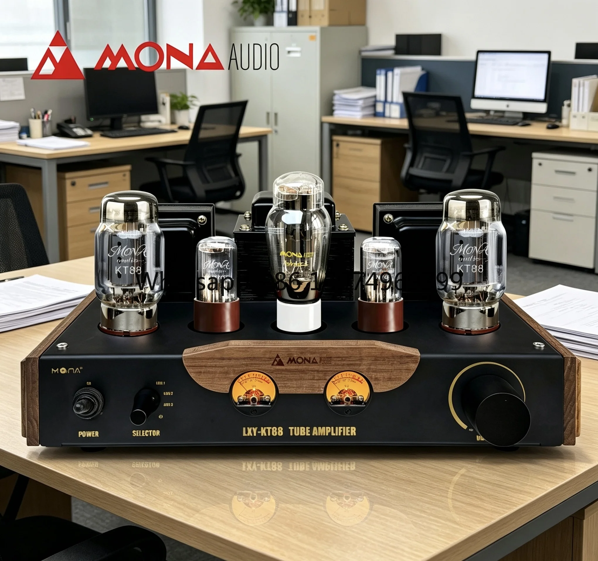 Mona OEM Factory Custom  2.0 PSVNAE KT88*2 Black Vacuum Electron Tube Vintage Audio Amplifier for Home Use