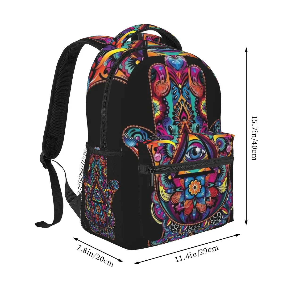 Mandala Hamsa Art ransel untuk anak perempuan laki-laki ransel bepergian ransel untuk tas sekolah remaja