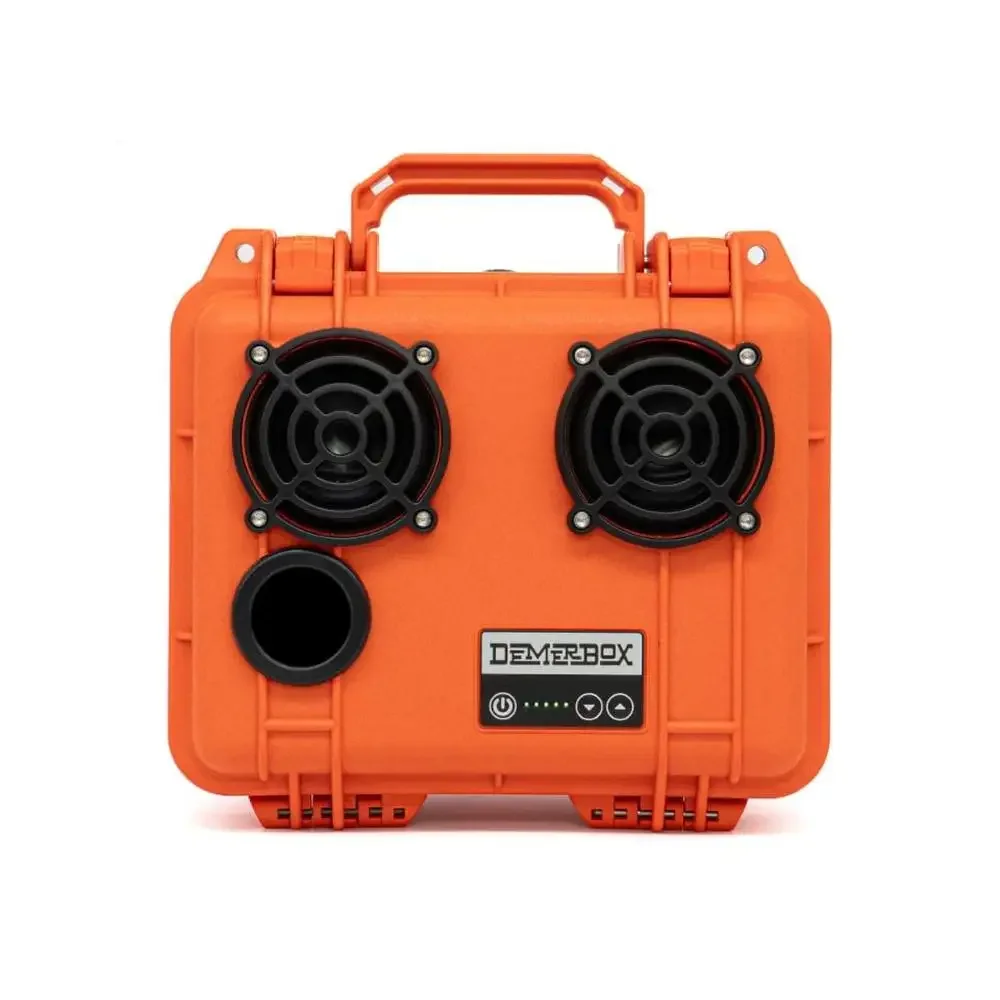 

Portable Waterproof Outdoor Bluetooth Speaker Deep Bass 40hr Battery Life USB Charging Bug-Proof Dry Box American Made Handbuilt