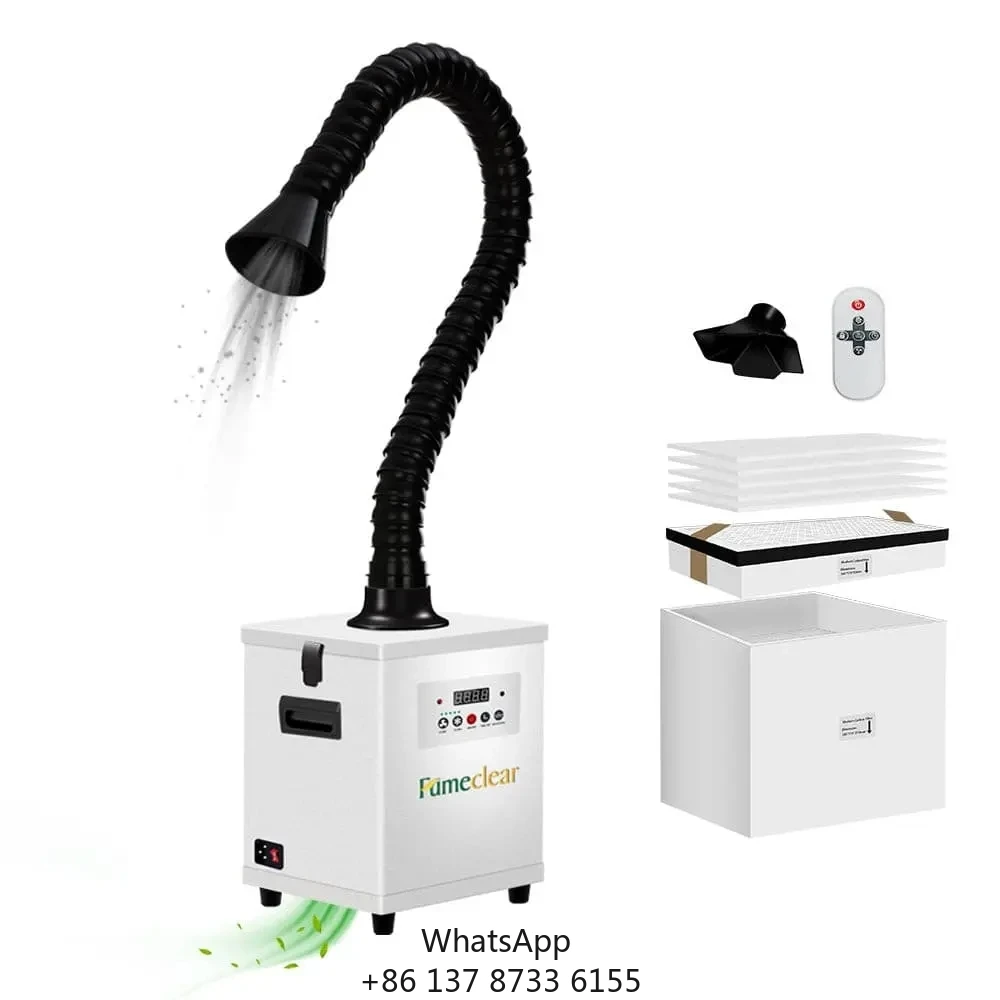 Mini Size Powerful Laser Welding Fume And Dust Extractor Rosin Electric Soldering Smoke Absorber