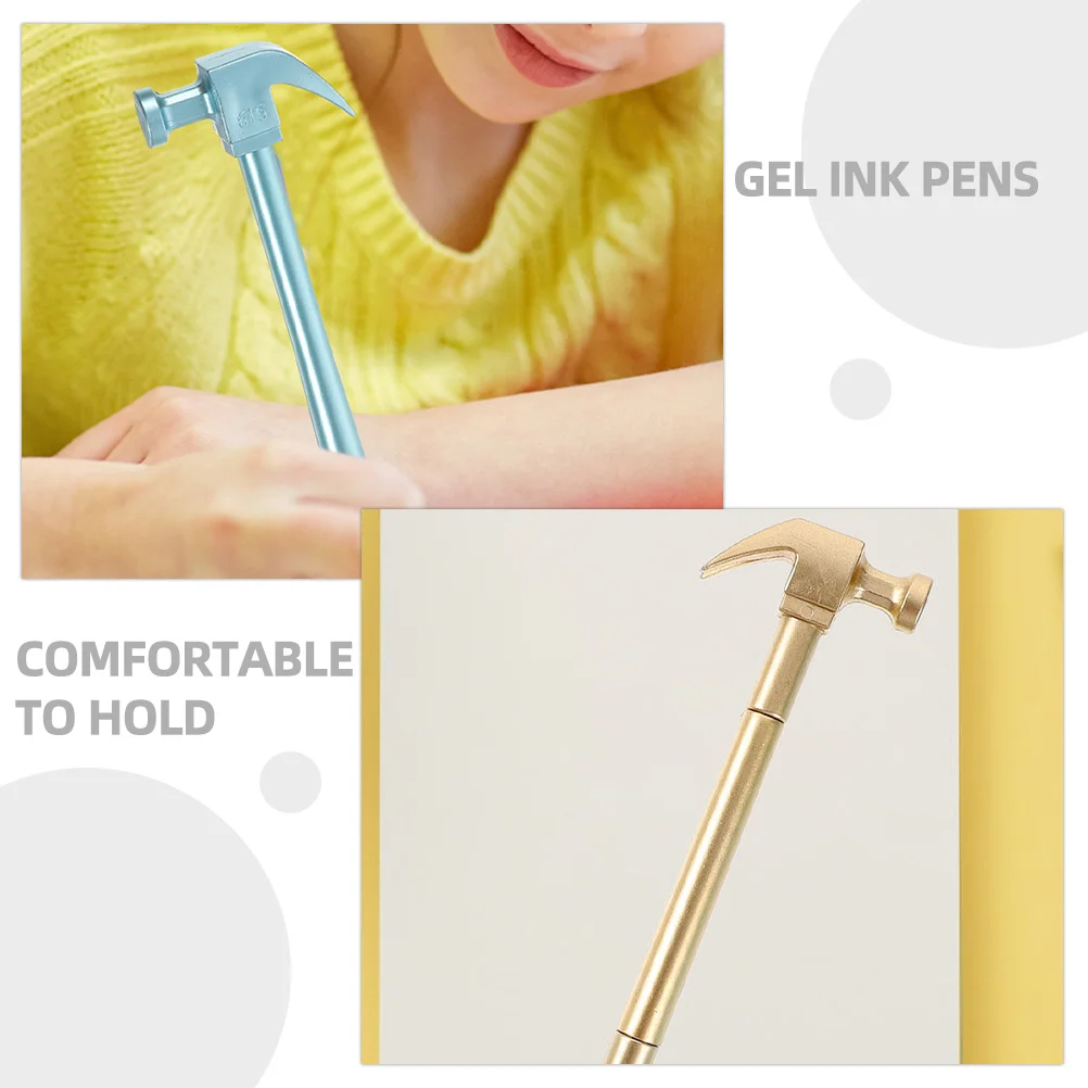

12Pcs Hammer Shaped Gel Ink Pens Medium Point Smooth Writing Comfortable Hold School Office Bulk Pens Gel Ink Pen