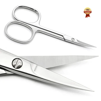 กรรไกรแต่งเล็บมืออาชีพสแตนเลสหนังกําพร้าความแม่นยํากรูมมิ่งความงามสําหรับเล็บขนตาคิ้วขนจมูก