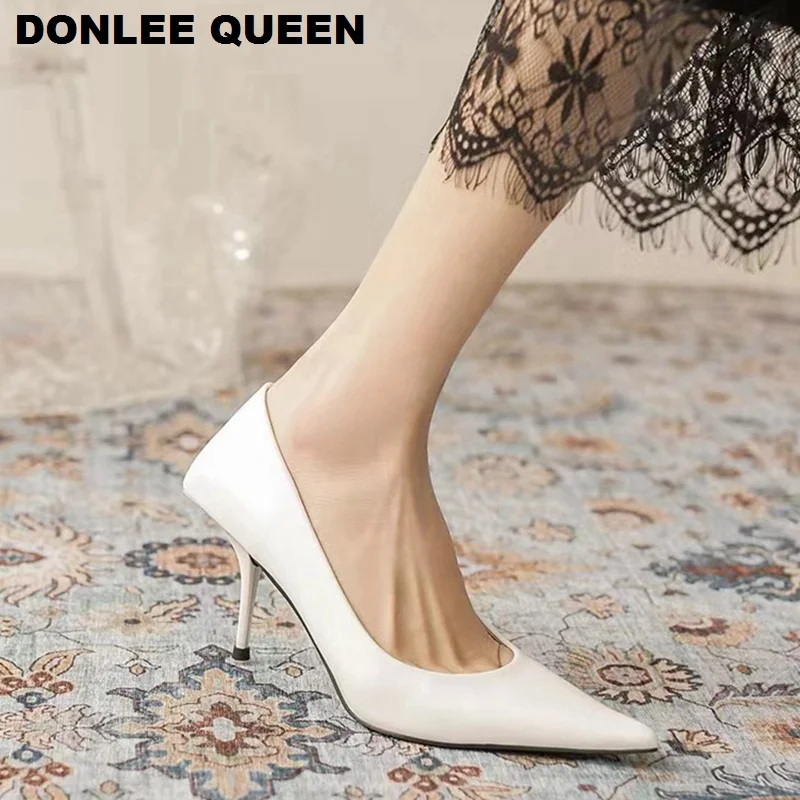 New Fashion Pointed Toe Thin High Heel Shoes Women Elegant Pumps For Party Dress Shoe Candy Colorful Decoration Zapatillas Mujer