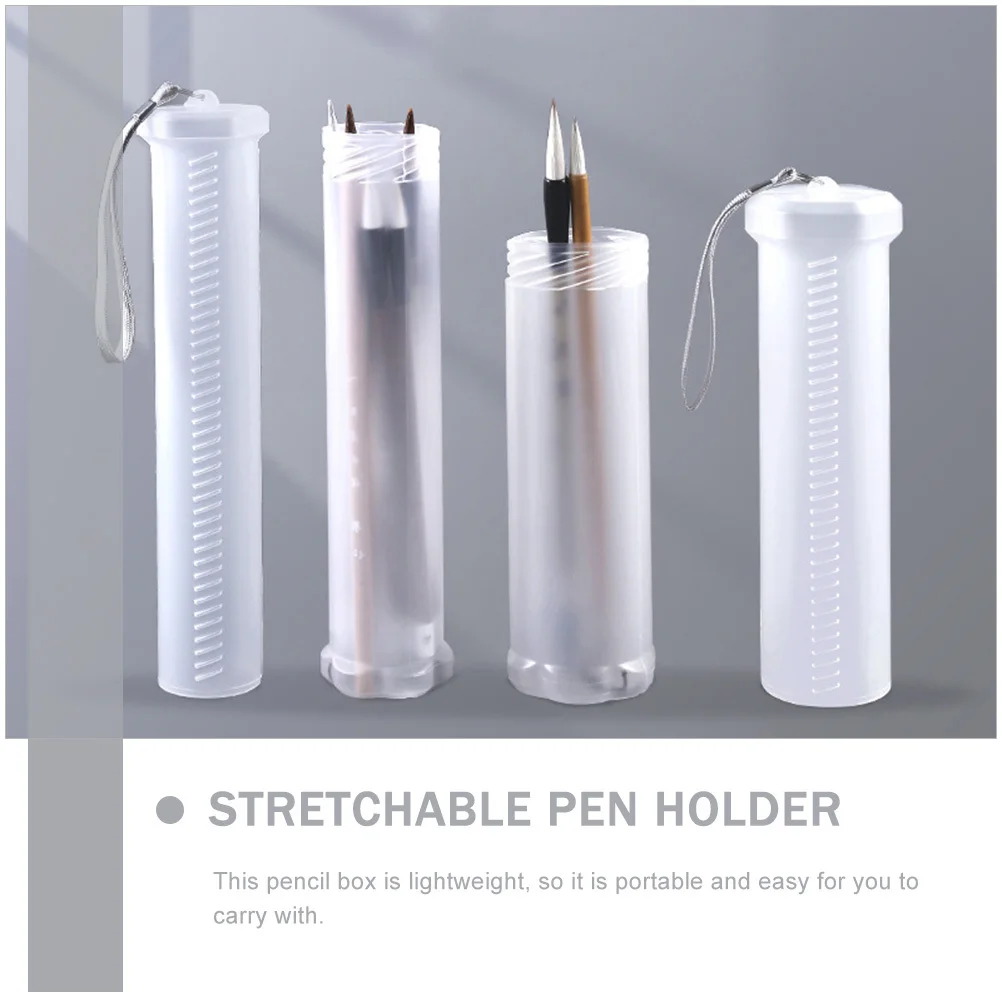 

2Pcs Stretchable Telescopic Pencil Box Large Capacity Pen Organizer Portable Student Stationery Storage Container