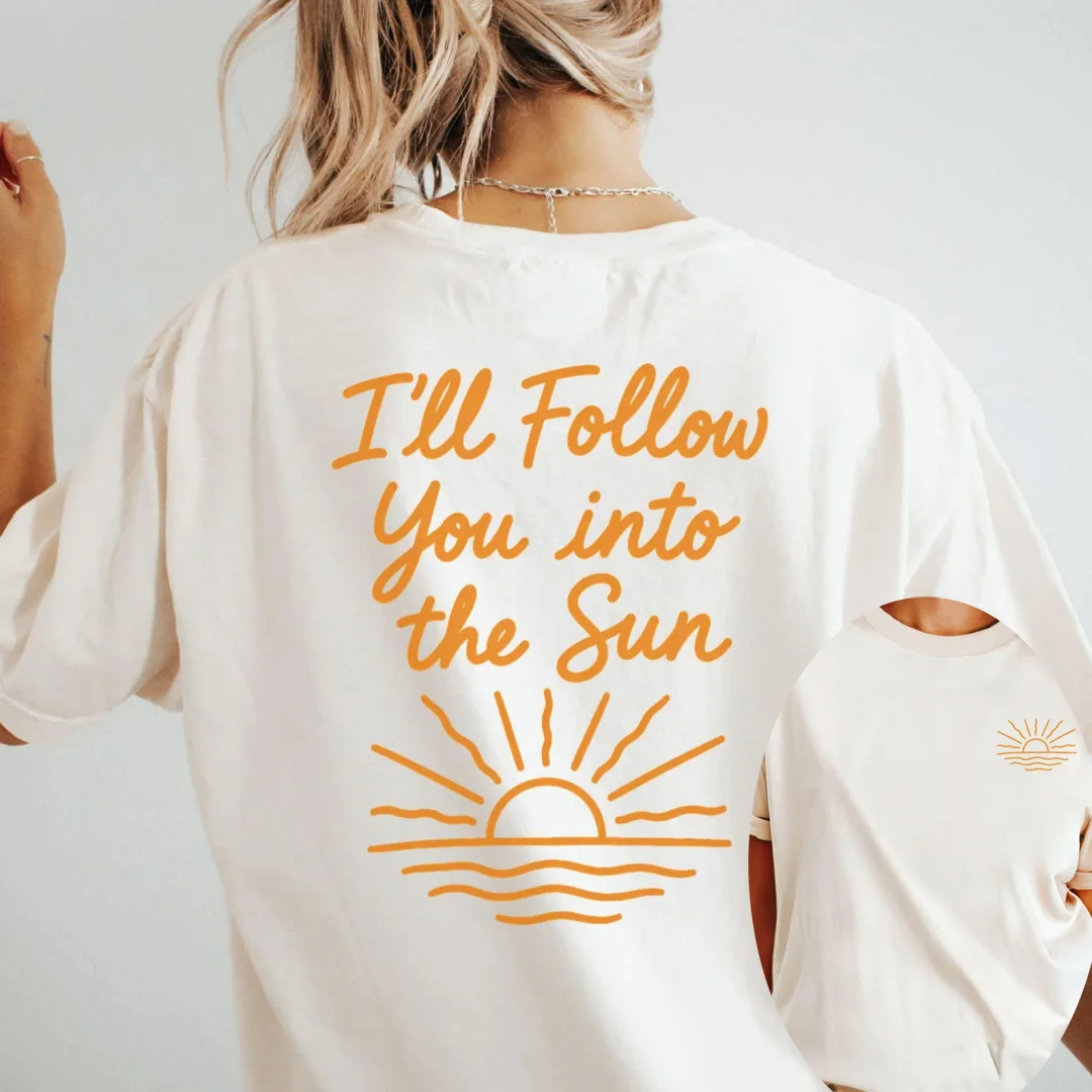 I'll Follow You Into The Sun Army T-Shirt aus Baumwolle, KPOP-Fan-Konzert-Outfit, Sommer-T-Shirt für Herren, Kinderkleidung, T-Shirt für Damen, Y2k ﻿ – Detail 3