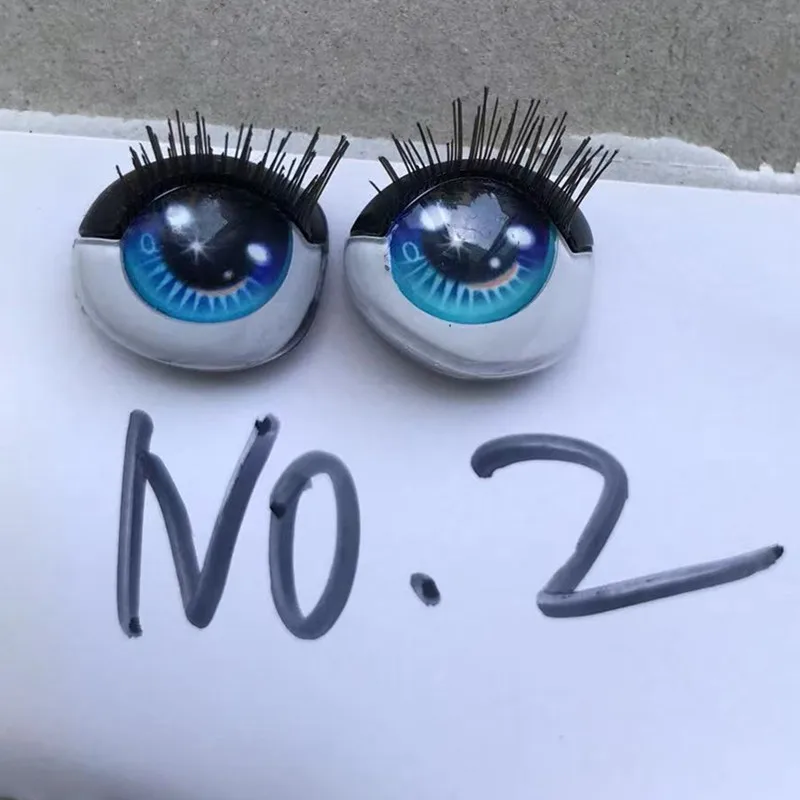Arco-íris olhos brilhantes com cílios reais, peças de boneca, olhos de substituição, bolas, arco-íris original, azul, roxo, ouro