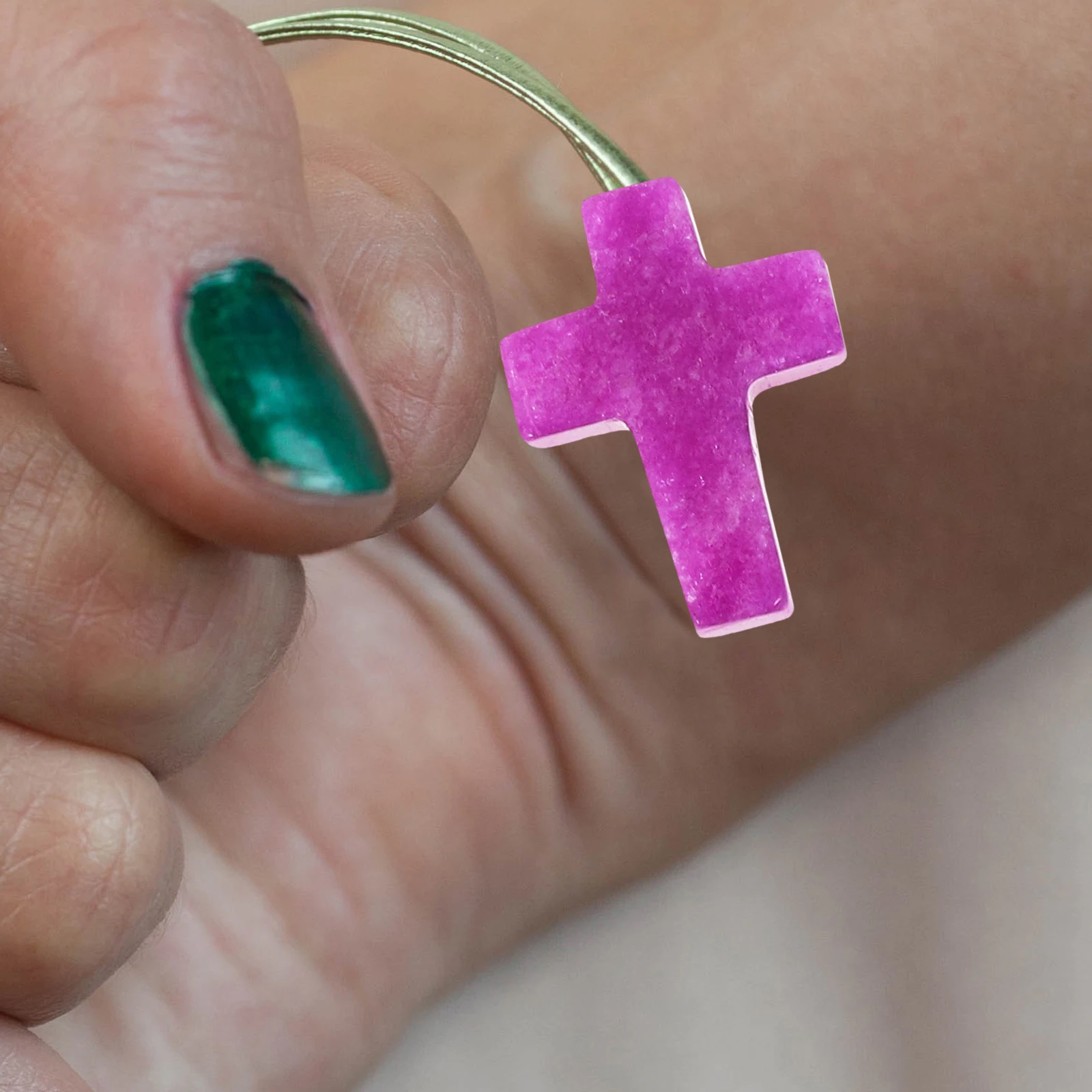 

10pcs Natural Crystal Cross Pendant Charms White Olive Amethyst Green Agate Ivory DIY Jewelry Making Necklace Bracelet