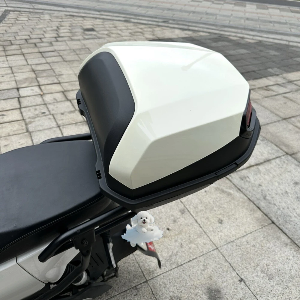 Scooter Top Box Moto Topcase Motorcycle Top Case E-Bike Rear Trunk Electric Bicycle Tail Box Matte Black For Glove White