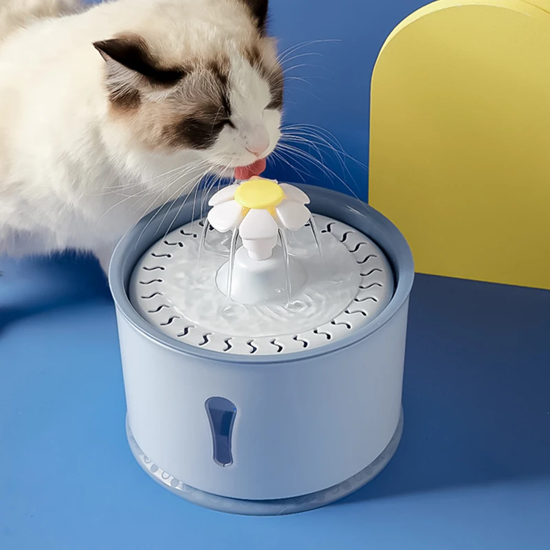 Cat Automatic Water Fountain Built-in Activated Carbon 2.4L Water Dispenser Silent Drinking USB Charge Electric Pet Feeder Bowl