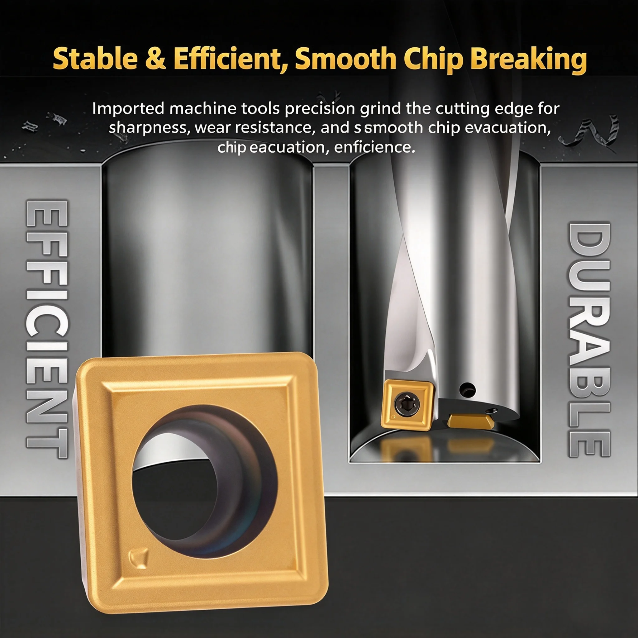 U-Drill Bits for High-Speed and Heavy-Duty Drilling On Lathes: SP Carbide Inserts (SPMG060204) for CNC Machining