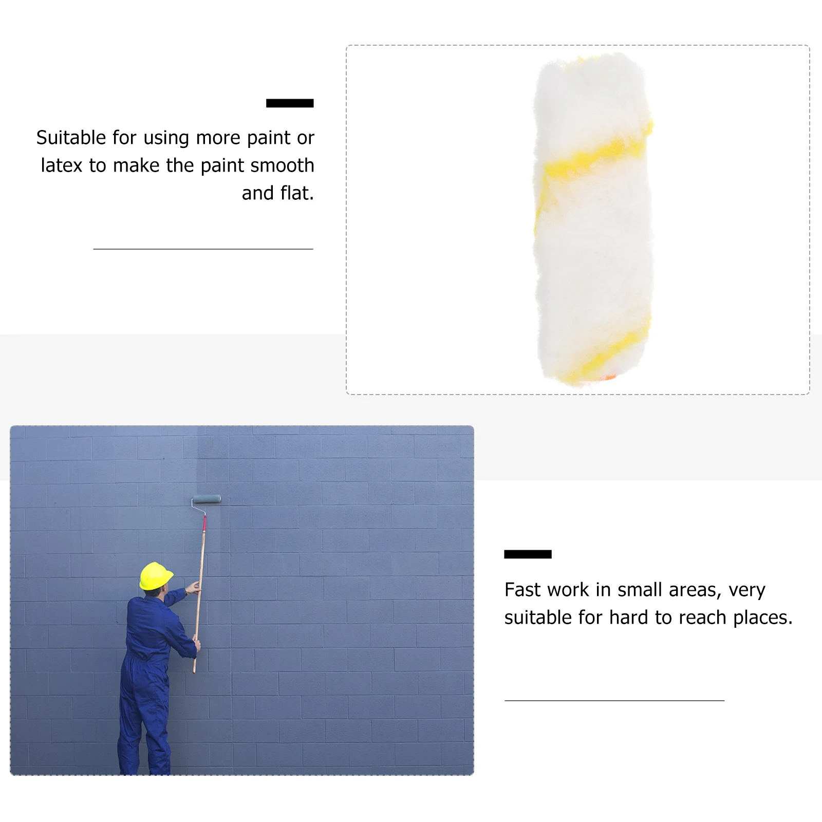 

20Pcs High Quality Paint Roller Mini Rollers Polyester Sleeve Smooth Surface Tool For Small Projects Baseboards