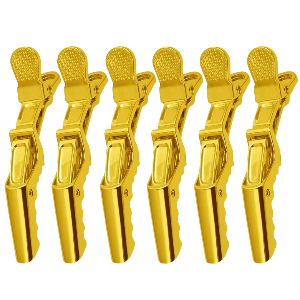 

5PCS Alligator Clips Gold Hair Clips Barbershop Premium Plastic Hairpins Hair Styling Fixing Clips Hairdresser Tools