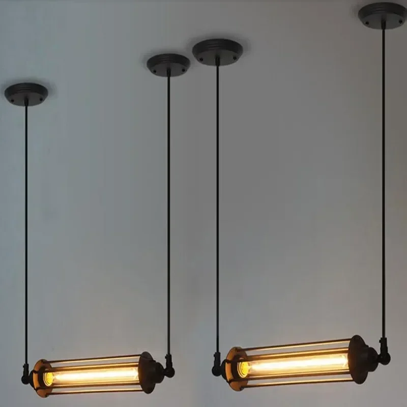 Lámpara LED Retro Vintage para Loft, iluminación industrial, lámpara colgante, lámpara vintage, accesorios de iluminación ajustables, bar y café