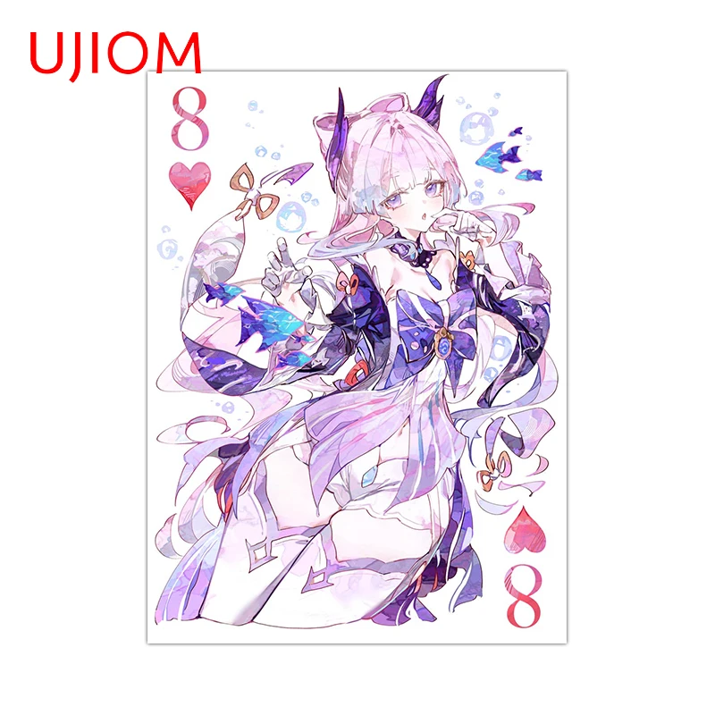 UJIOM Genshin Impact Graffiti Poker Style Wall Sticker Enchanting Fashion Baby Nursery Room Decal Nice Items Room Decor Poster view 3