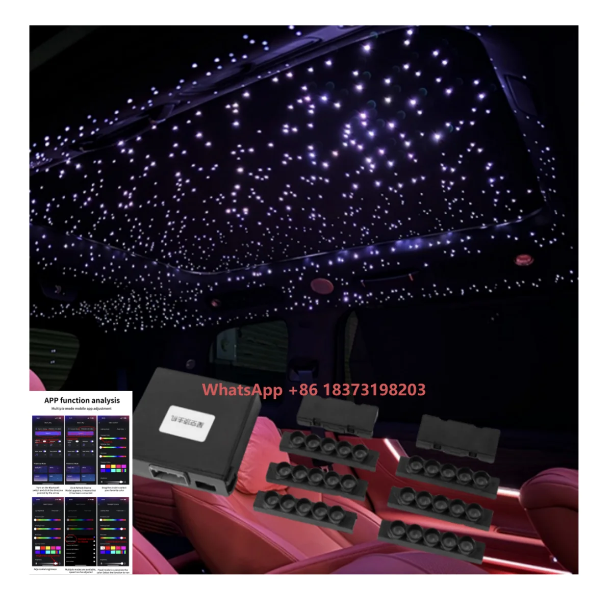 

High Quality16W LED Fiber Optic Light Star Ceiling Kit Car Auto Roof Twinkle Optical Fiber Light Starlight Headliner Kit for Car