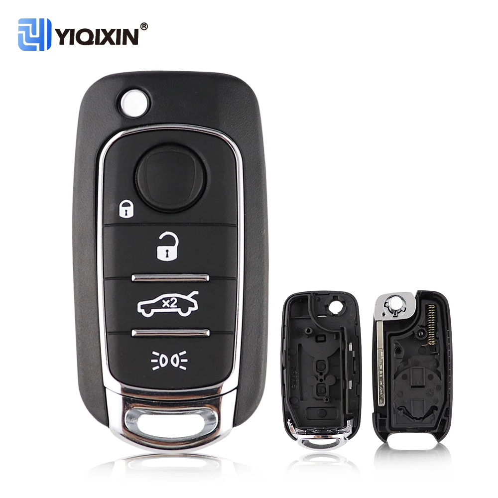 

YIQIXIN складной 4-кнопочный дистанционный Автомобильный ключ оболочка для Fiat 500X Egea Toro Tipo 2016 2017 2018 SIP22 необработанное лезвие автомобильный брелок крышка