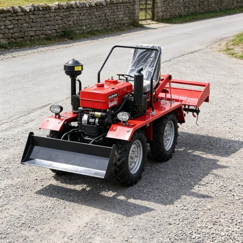 Customized High-efficiency Energy-saving Bestselling Wheeled Rotary Tractor, 4WD Mini Tiller for Farm Land Reclamation