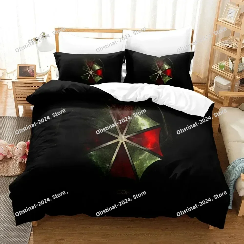 Corporation Red Umbrella Bedding Set Printed With Pillowcase Bed Duvet Cover Soft Single Double Queen Super King Size Boys Adult