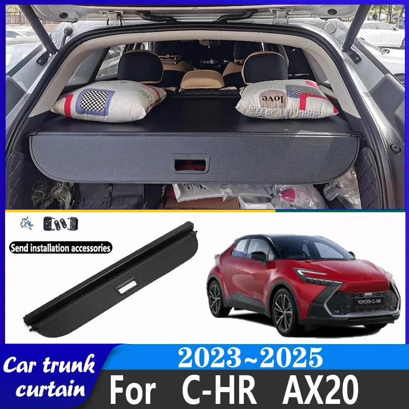 Car Trunk Curtain For Toyota C HR CHR C-HR AX20 2023 2024 2025 MK2 Auto Trunk Luggage Curtain Anti Peeping Cover Car Accessories