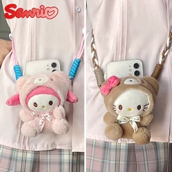 Sanrio Hello Kitty Mobile Phone Bag Anime Mini Female Messenger Purse Lady Wallet Cartoon Children Crossbody Bags Coin Purse